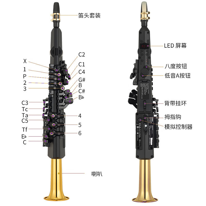 雅马哈（YAMAHA）YDS-150 电子萨克斯电吹管乐器专业级进口原装 +官方标配大礼包高清大图