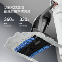 德尔玛(Deerma) 家用无线洗地机VX96除菌吸拖一体拖地机智能感污无边框滚刷拖地 P30吸尘自清洁升级无线双刷