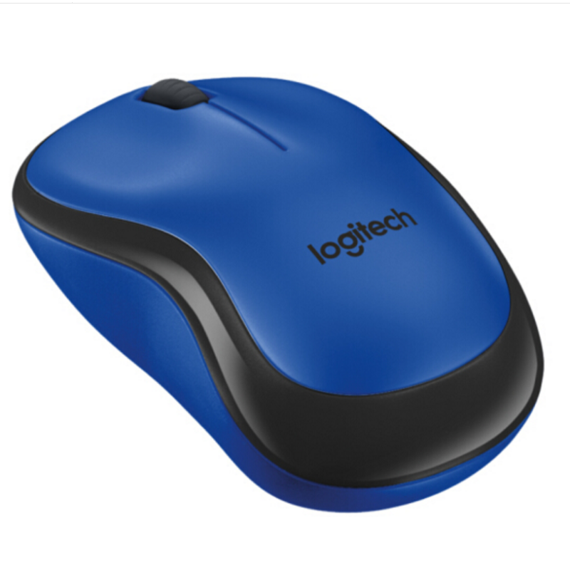 罗技(Logitech)M220 无线静音鼠标 M185升级版 蓝色
