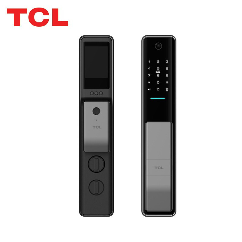 TCL 大屏猫眼智能门锁全自动指纹锁C级防盗锁芯远程开锁报警提醒6种开锁方式K5C