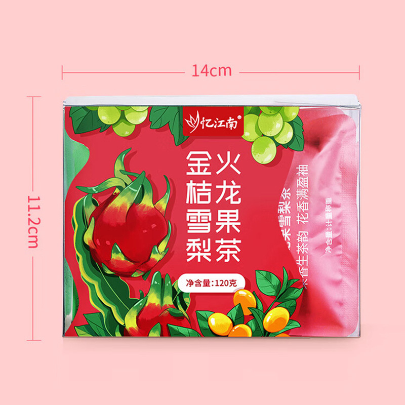 忆江南果茶甜润爽口果香四溢浓郁清甜雪梨金桔火龙果茶105g