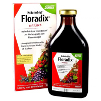 美颜祛黄露斯(SALUS) Floradix 德国铁元补血营养液红色版瓶装500毫升膳食营养补充剂盒装品牌值