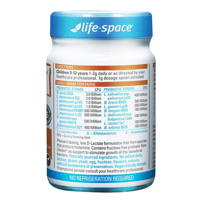 Life Space儿童益生菌粉60g/瓶装 适合3-12岁儿童 新旧版随机发 香港/保税随机发效期25.1左右