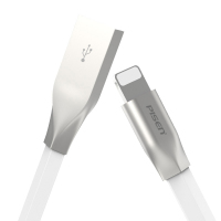 品胜 Iphone配件 锌合金Apple Lightning数据充电线1M(白色)适用苹果5/6s/P/7P/8/8P