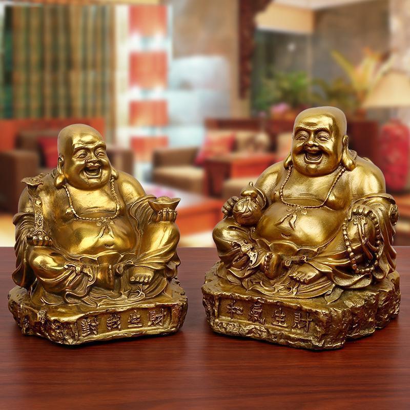 弥勒佛像摆件 笑佛工艺品家居摆设客厅装饰品开业新居礼品_265