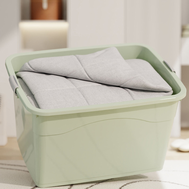 千苏 QS-SNX404 中号绿色防潮收纳箱大容量超大塑料储物箱高清大图