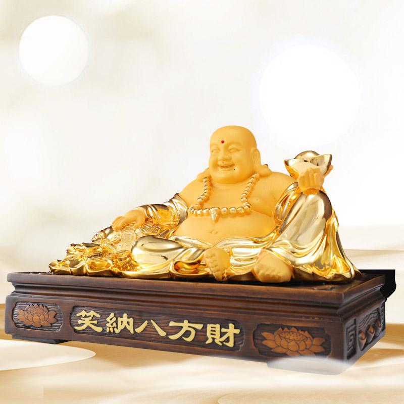 美帮汇大号弥勒佛像摆件卧佛供奉笑佛像大肚弥勒佛家用客厅财位高清大图