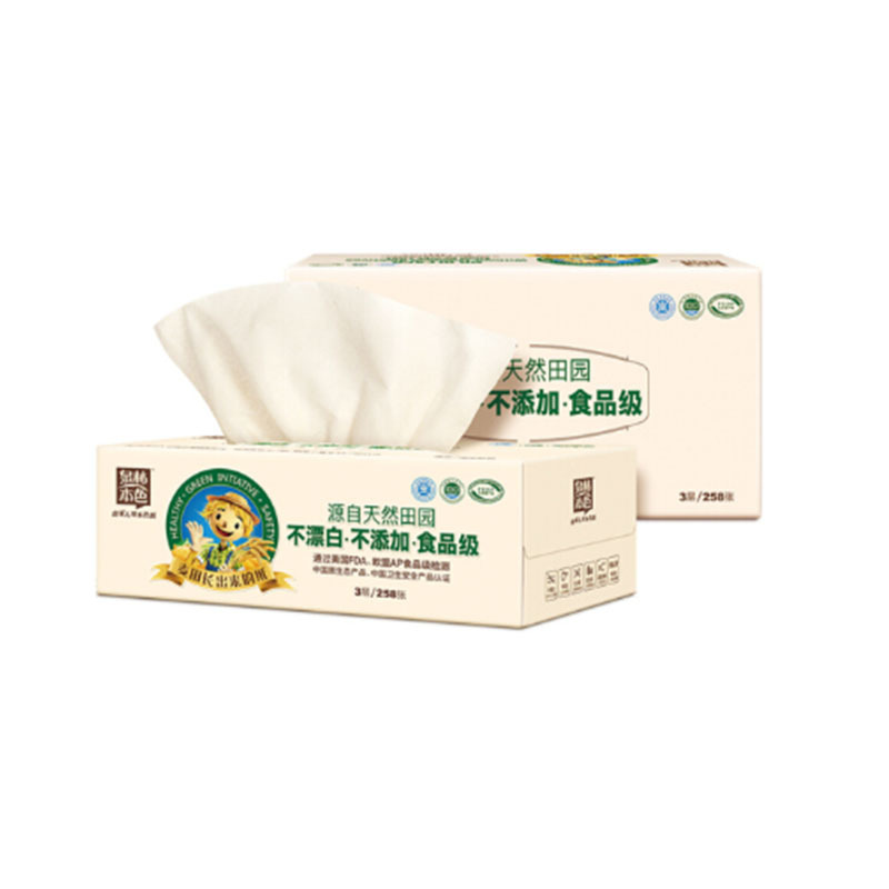 泉林本色 家庭装抽纸3层86抽 3盒装高清大图