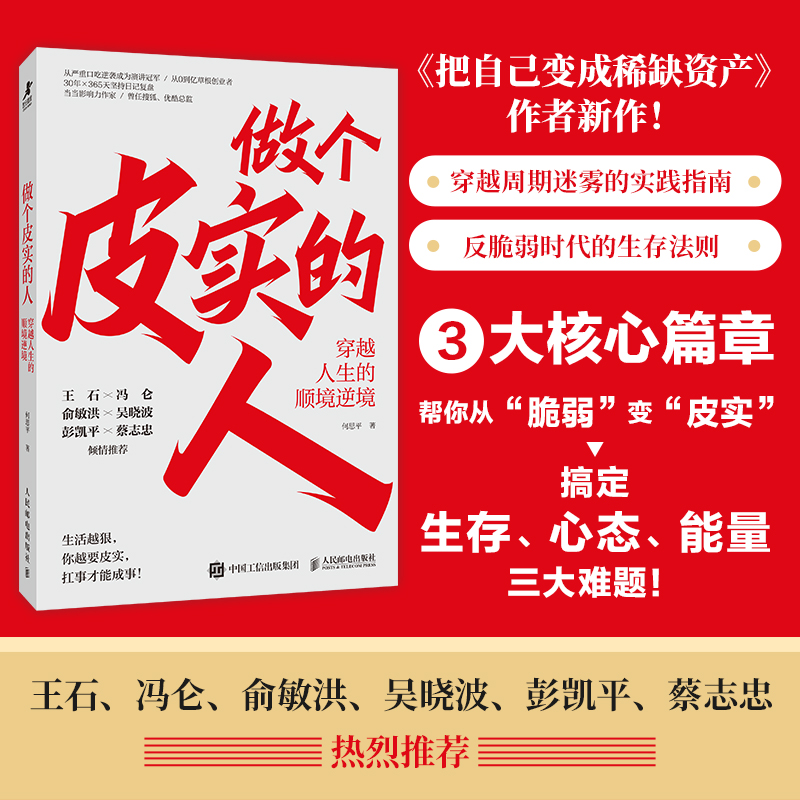 正版新书]做个皮实的人 穿越人生的顺境逆境何思平 著 著9787115高清大图