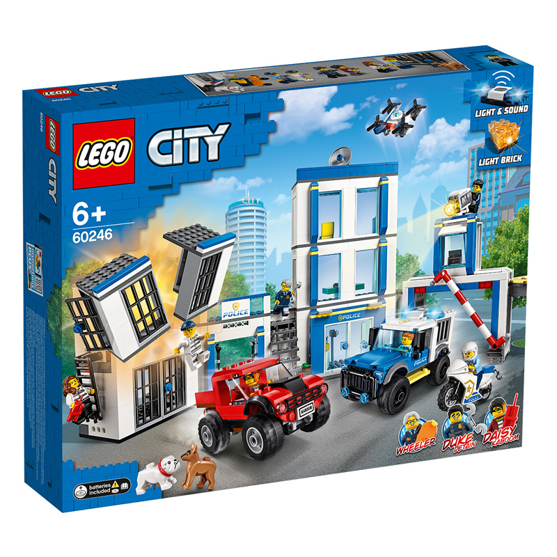 LEGO乐高城市系列乐高城市警局60246 男孩女孩6岁+生日礼物 玩具积木