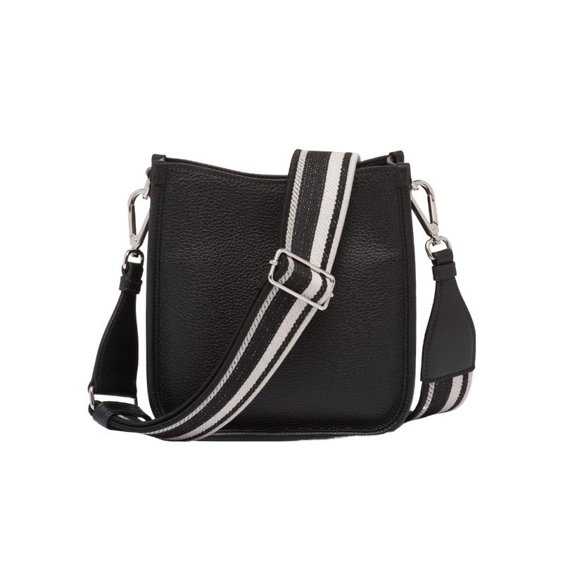 普拉达(PRADA)女士迷你徽标单肩包金属配件可拆卸肩带实用百搭配高清大图