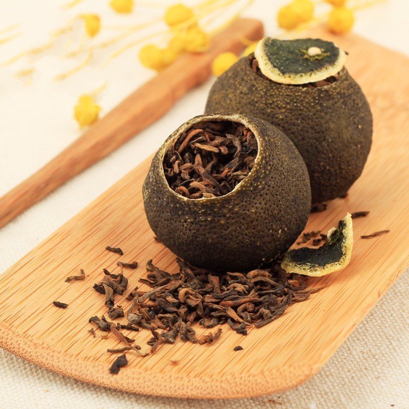 滇迈 正宗新会陈皮小青柑桔普茶 普洱熟茶 1枚装