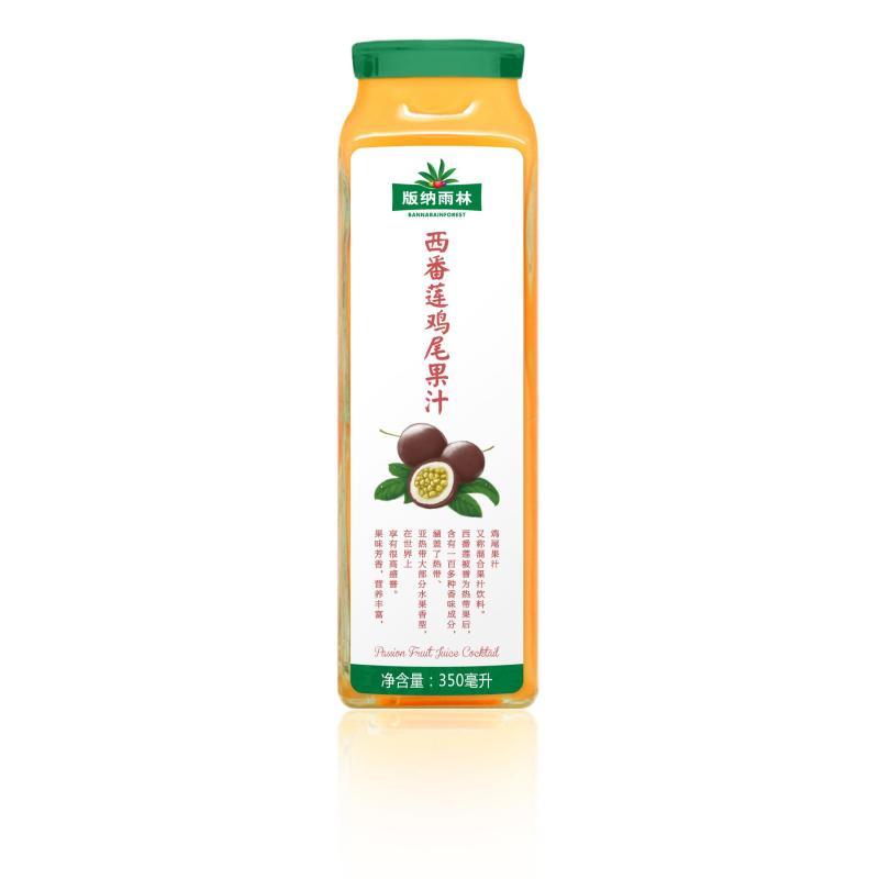 版纳雨林西番莲鸡尾果汁饮料350ml玻璃瓶装