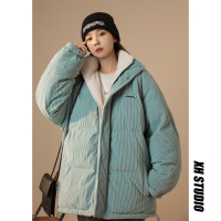 羊羔毛棉服女潮ins设计感小众棉衣2022年新款韩版宽松两面穿棉袄