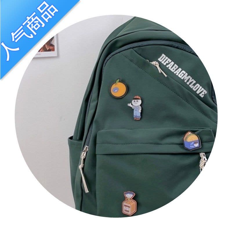 封后森系韩版大容量书包女原宿风夏日系ins高中大学生初中生潮双肩包学生书包图片