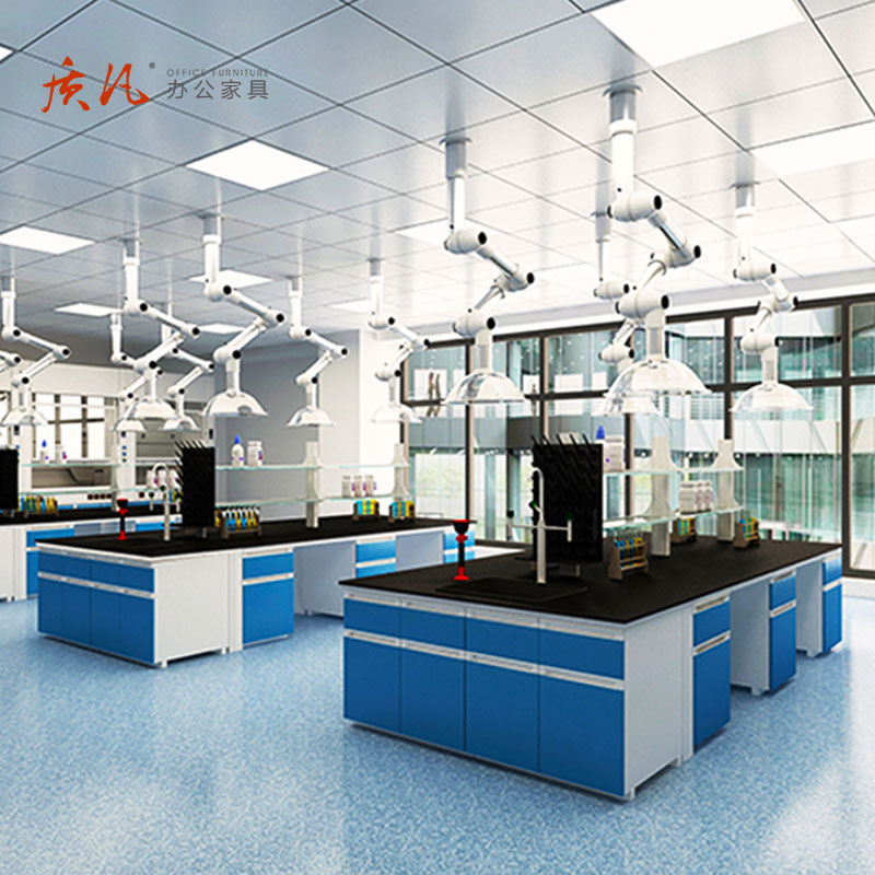 质凡实验室工作台化验室操作台学生实验桌实验台钢木边台2.8*0.75*0.8m高清大图