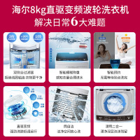 海尔(Haier)8公斤直驱变频波轮洗衣机家用节能降噪全自动 智能预约 一键启动