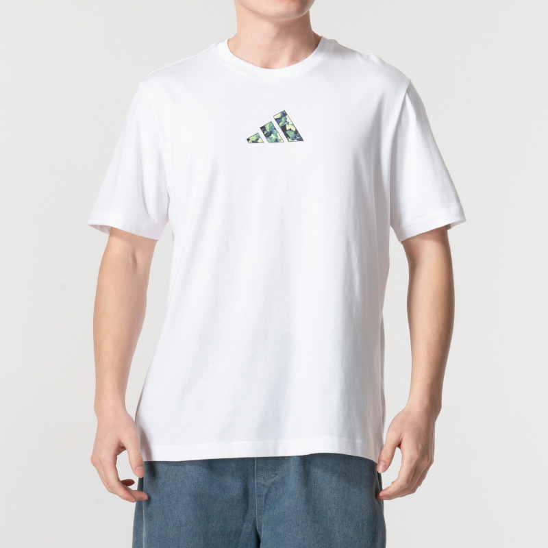 Adidas阿迪达斯男子新款印花运动休闲宽松短袖T恤JH1219 ZP