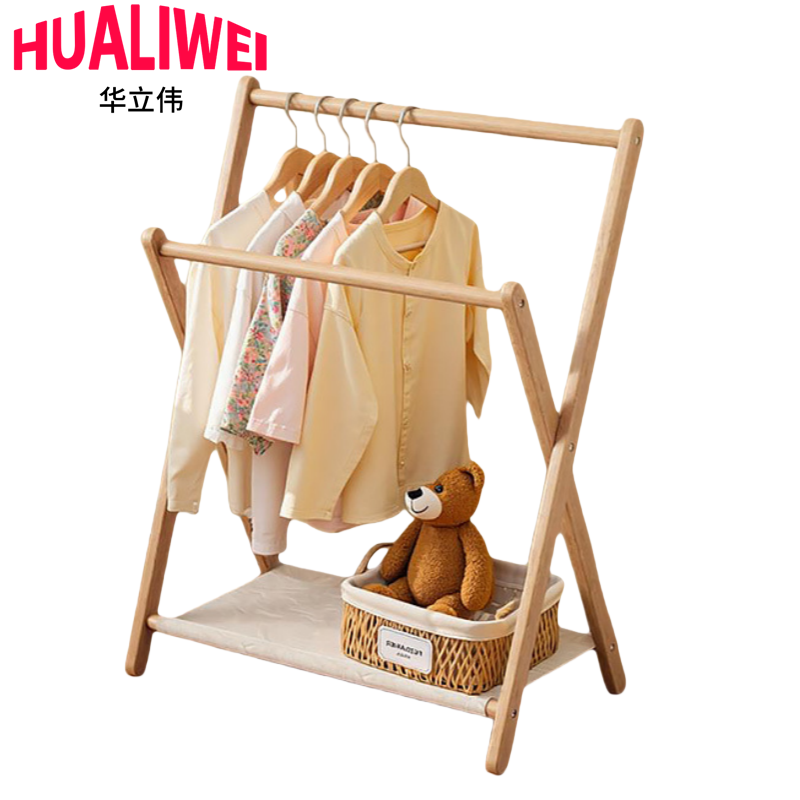 华立伟折叠衣帽架高清大图