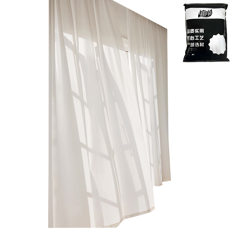 植巾（PLANTJIN） CL210 1m*2.7m 雪纺 窗帘 1.00 米/片（计价单位：片）白色高清大图