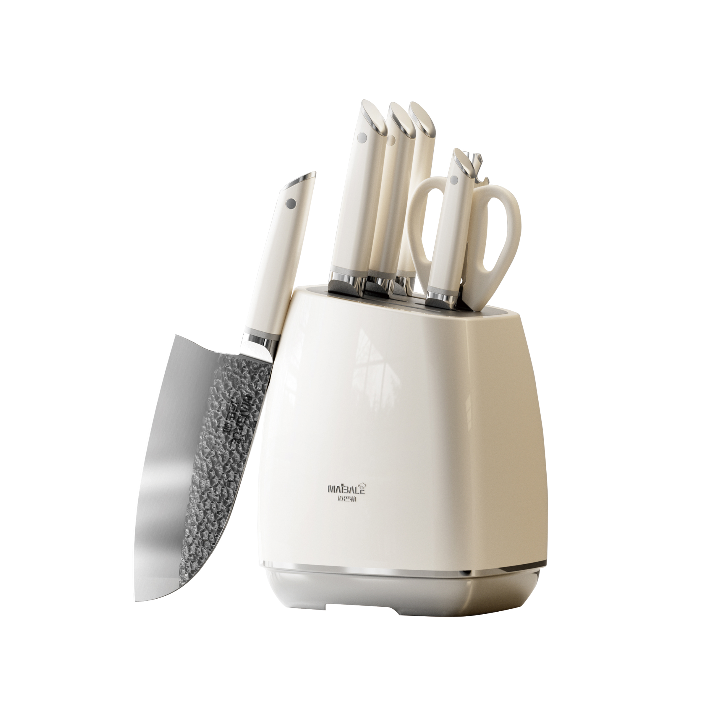 迈巴勒 M-D002 不锈钢无涂层六件套刀具套装 (单位:套)白