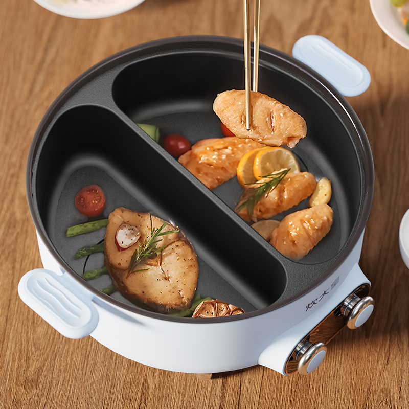 炊大皇(COOKER KING) 液体加热器鸳鸯锅(蓝色) CDH-DG2060高清大图