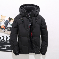 JEEPSPIRIT新款男装羽绒服男短款户外冬季外套男士冬装上衣_487 M 黑色