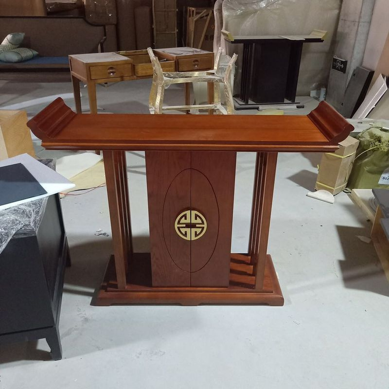 新中式玄关柜现代简约条案厅实木玄关装饰摆台储物柜样板房家具