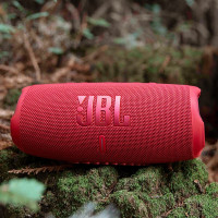 JBL CHARGE5 音乐冲击波五代 便携式蓝牙音箱+低音炮 户外防水防尘音箱桌面音响 增强版赛道扬声器 红色