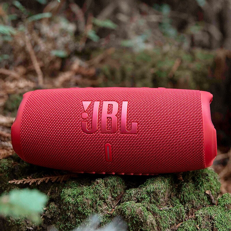 JBL CHARGE5 音乐冲击波五代 便携式蓝牙音箱+低音炮 户外防水防尘音箱桌面音响 增强版赛道扬声器 红色