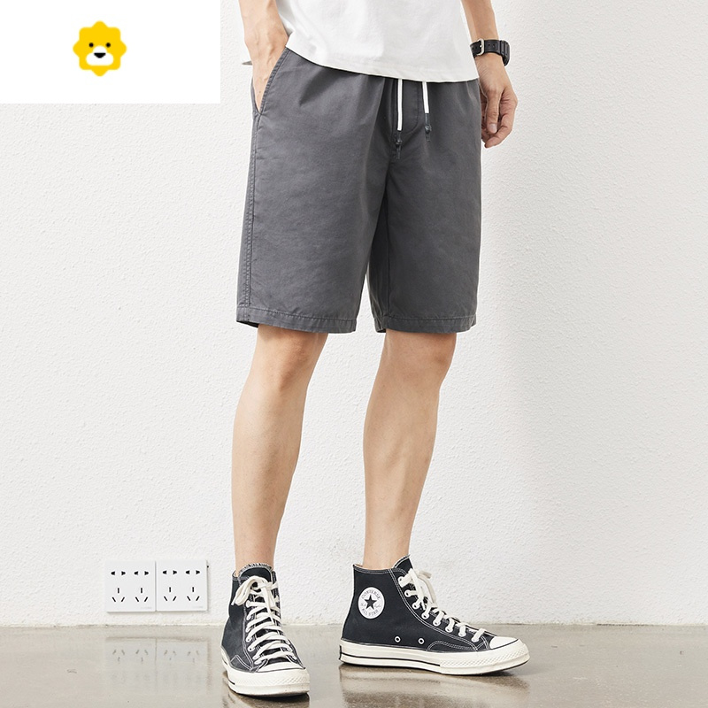 fishbasket汉斯卡休闲短裤男季外穿工装五分裤男士宽松直筒运动中裤男