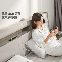 林氏家居双人床现代简约轻奢储物床单人箱体板式床小户型家具KC3A