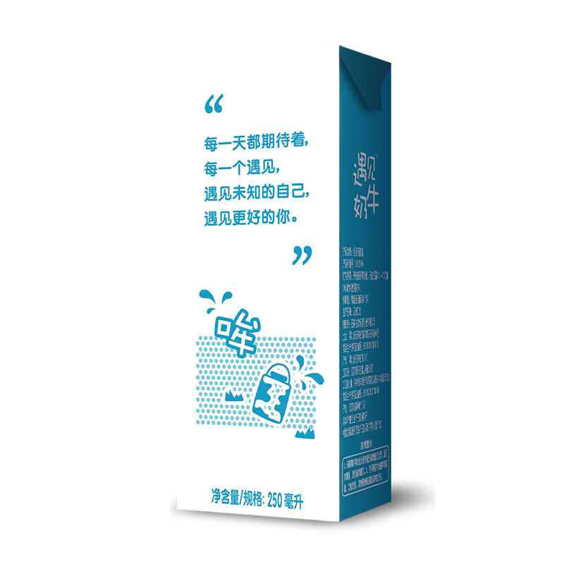 君乐宝(JUNLEBAO) 遇见奶牛纯牛奶 250ml*12盒 礼盒装 全脂奶