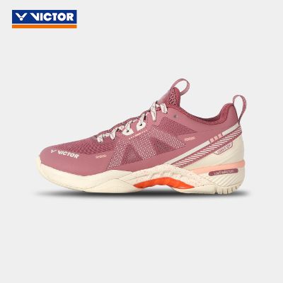 VICTOR威克多 羽毛球鞋 透气轻量耐磨V2.5标准楦速度类羽球鞋S82III S82IIIF/I(干燥玫瑰)女性楦 37码
