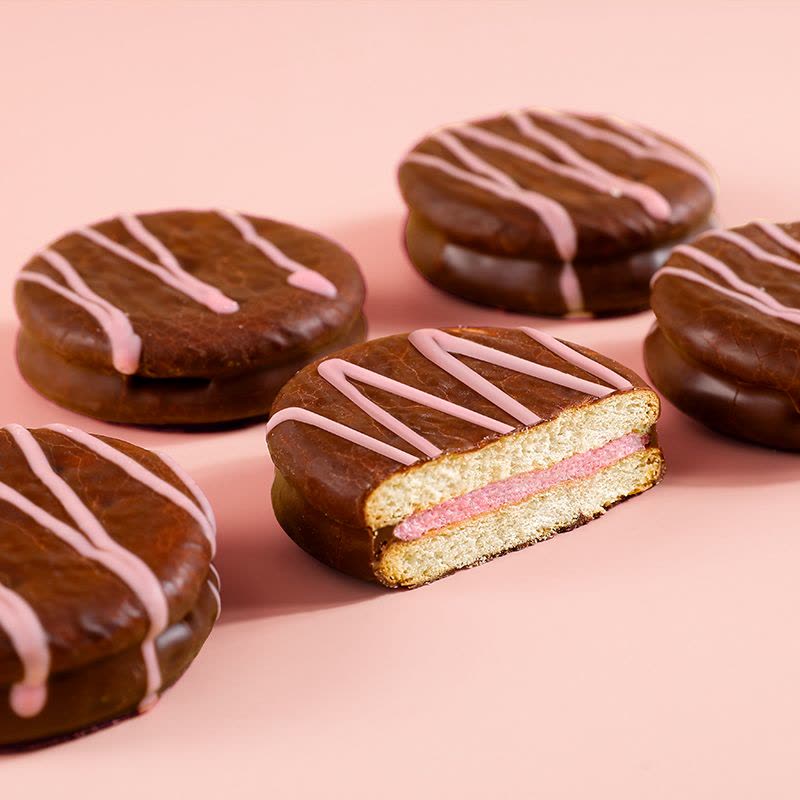 达利园草莓味软可可派260g*2袋夹心派早餐宿舍囤货零食休闲批发图片