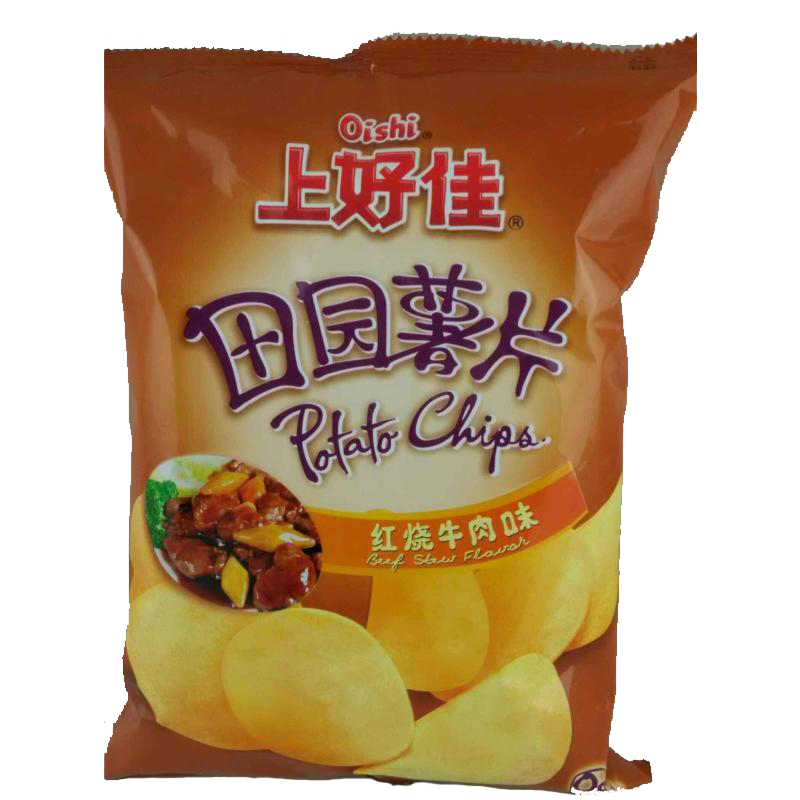 上好佳田园薯片(红烧牛肉味)80g