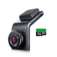 顺日 行车记录仪G300 黑灰色+64G卡+降压线套装