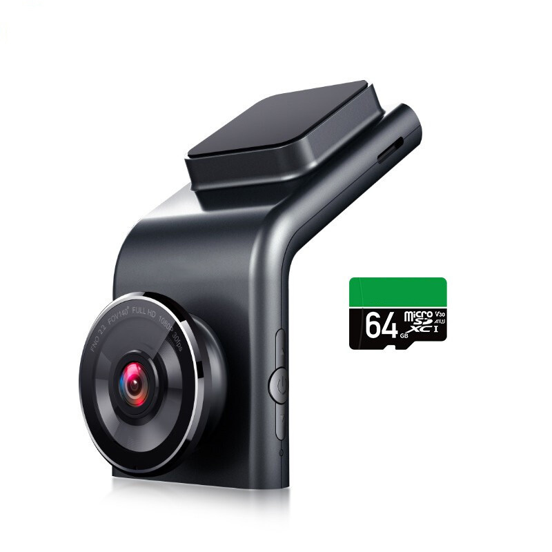 顺日 行车记录仪G300 黑灰色+64G卡+降压线套装