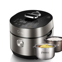 美的(Midea) MY-HT5088PG电压力锅 IH加热一锅双胆 不粘涂层内胆 5-8人