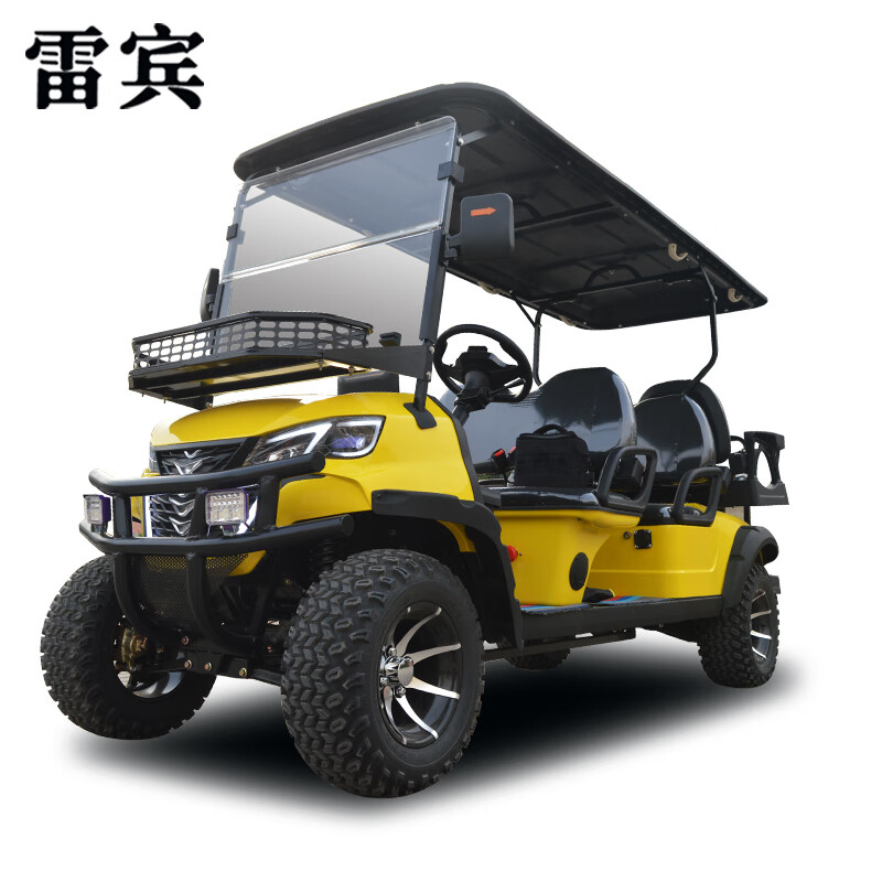 雷宾电动高尔夫球车观光车四轮巡逻车学校物业医院景区旅游电瓶摆渡车6座新式巡逻车营区看房车高清大图