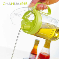 茶花(CHAHUA)玻璃油壶6002防漏油瓶酱油瓶醋瓶(450ML) 草绿色 450ML玻璃瓶身