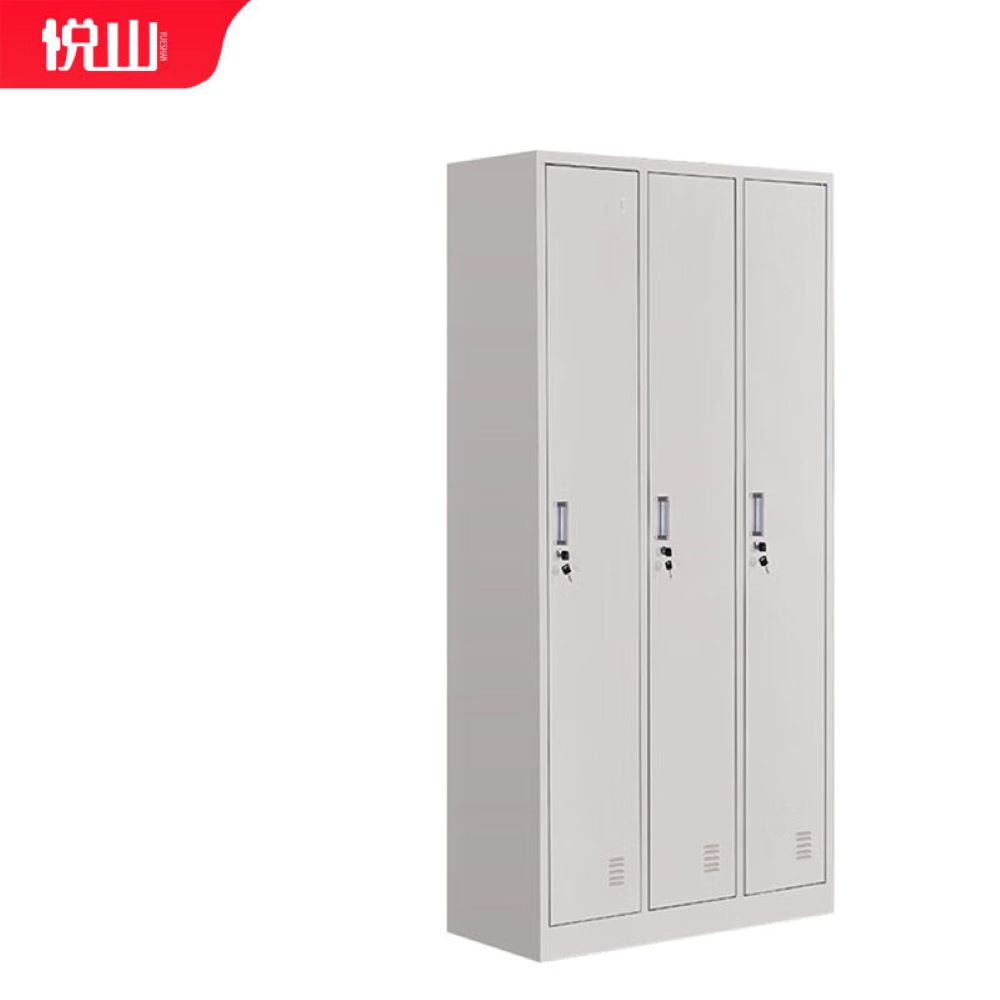 悦山加厚钢柜更衣储物柜3门更衣柜YSOA2FO3M-06HB高清大图