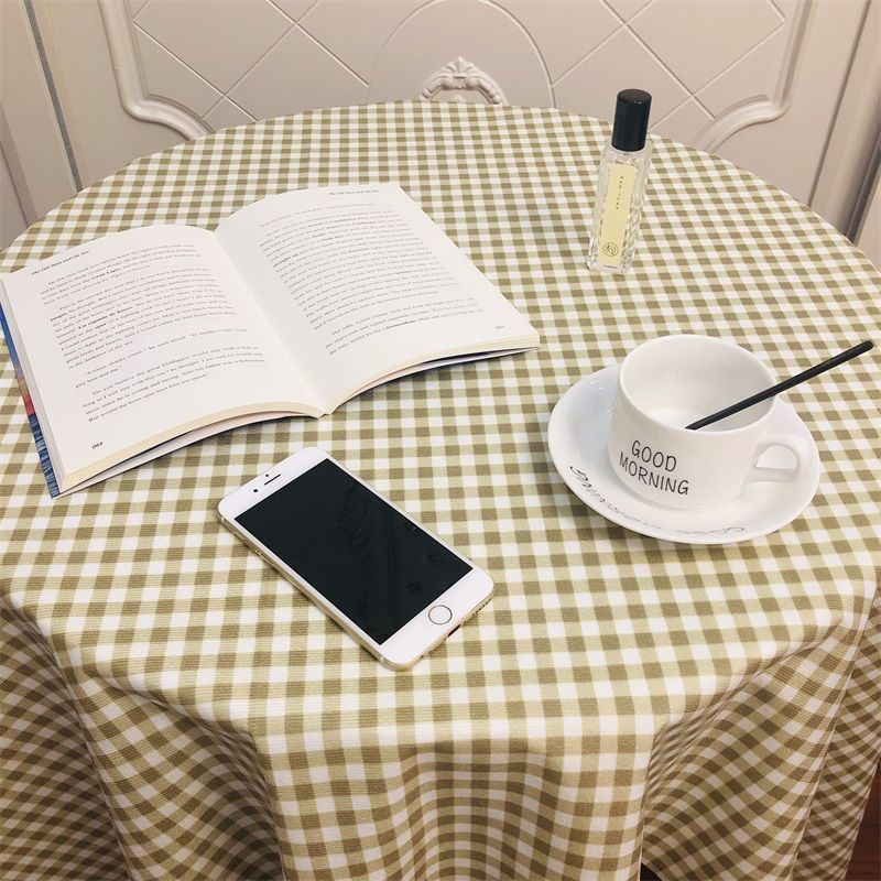 桌布布艺ins少女心书桌布学生课桌布野餐布北欧茶几餐桌布长方形