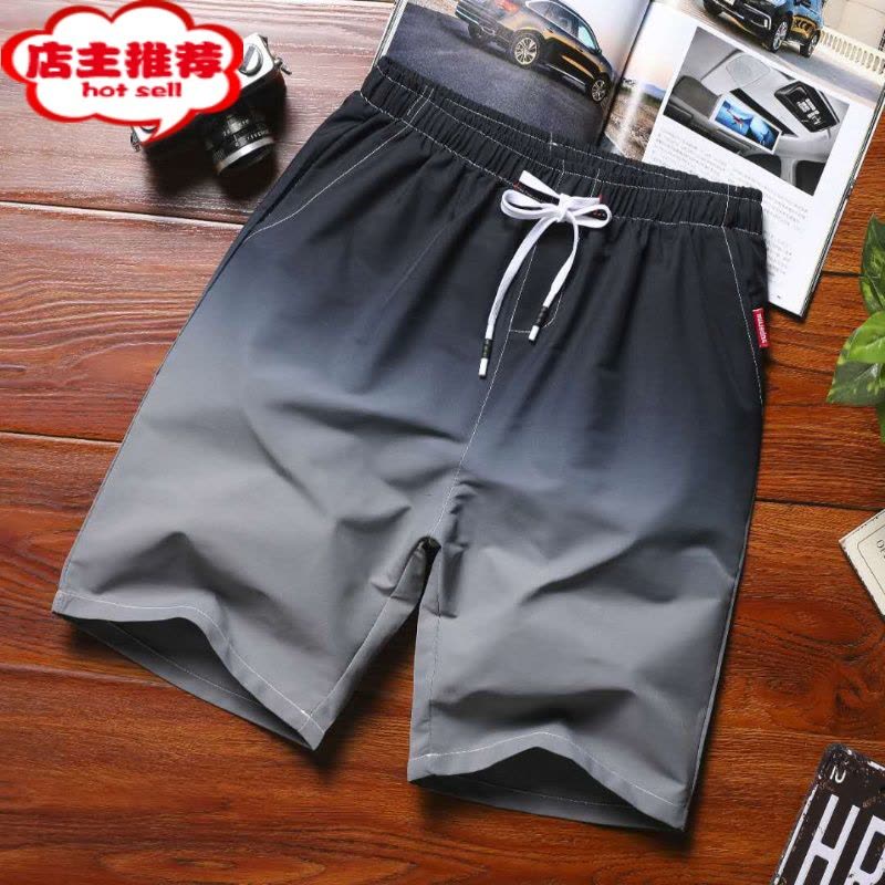 SHANCHAO工装短裤男士夏天潮流宽松中裤子潮牌ins夏季休闲运动沙滩五分裤休闲裤图片