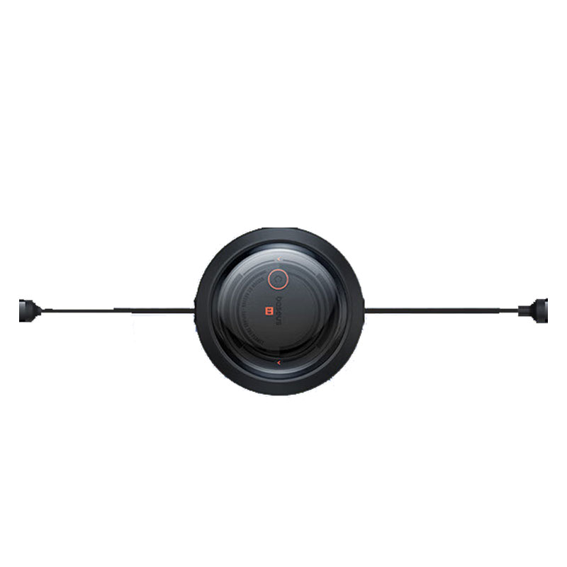 倍思充电线三合一伸缩数据线一拖三快充适用苹果iPhone15/14/13华为安卓Typec手机多功能车载线 透明黑