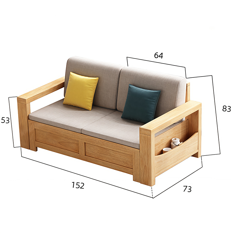 豫龙都 实木沙发 双人 张高清大图
