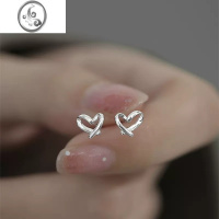 JiMiPT950铂金耳钉女爱心耳环白金耳饰轻奢小众设计高级感耳坠送女友