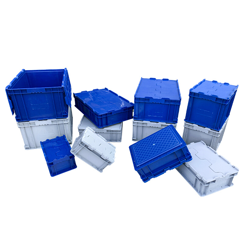 海斯迪克 gnjz-155 加厚塑料零件箱 汽车配储物箱周转箱 收纳工具箱零件箱带盖运输物流箱 C箱-无盖蓝色