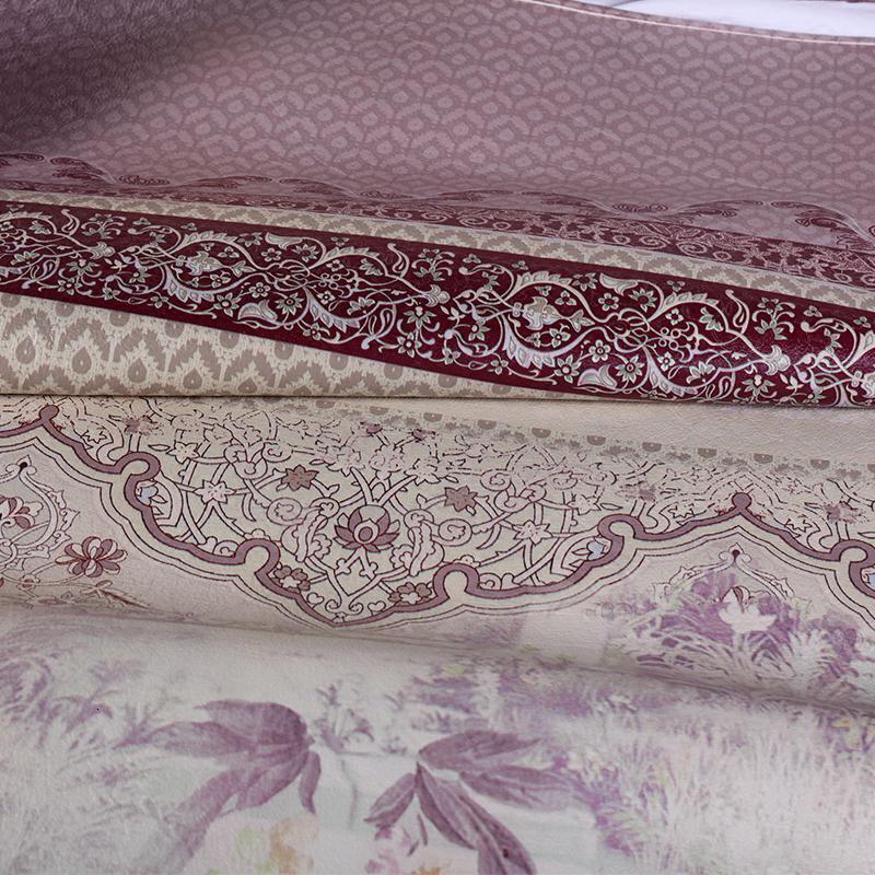 家柏饰(CORATED)老年花纹彩绘席子水牛皮凉席1.5米1.8米2.0米三件套头层 无枕套 1.5m（5英尺）床