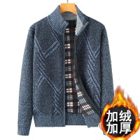 BaLuoShang爸爸冬装加厚开衫毛衣中老年冬季男装上衣外套中年男士针织衫老人毛衣